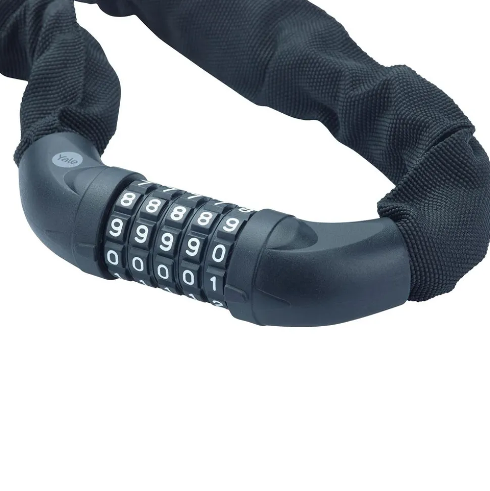 Łańcuch rowerowy z zamkiem szyfrowym Yale Essential Security, 90 x 0,6 cm