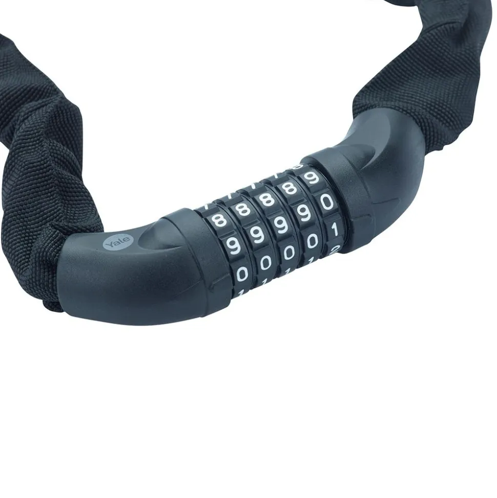 Łańcuch rowerowy z zamkiem szyfrowym Yale Essential Security, 90 x 0,6 cm