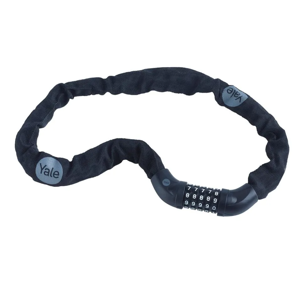 Łańcuch rowerowy z zamkiem szyfrowym Yale Essential Security, 90 x 0,6 cm