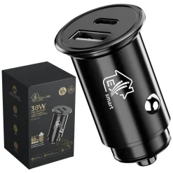 Ładowarka samochodowa Extralink Smart Life, 38 W, czarna