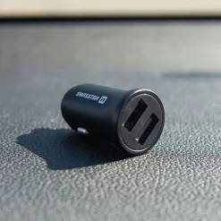 Ładowarka samochodowa Swissten, 2 x USB-A, 2,4 A
