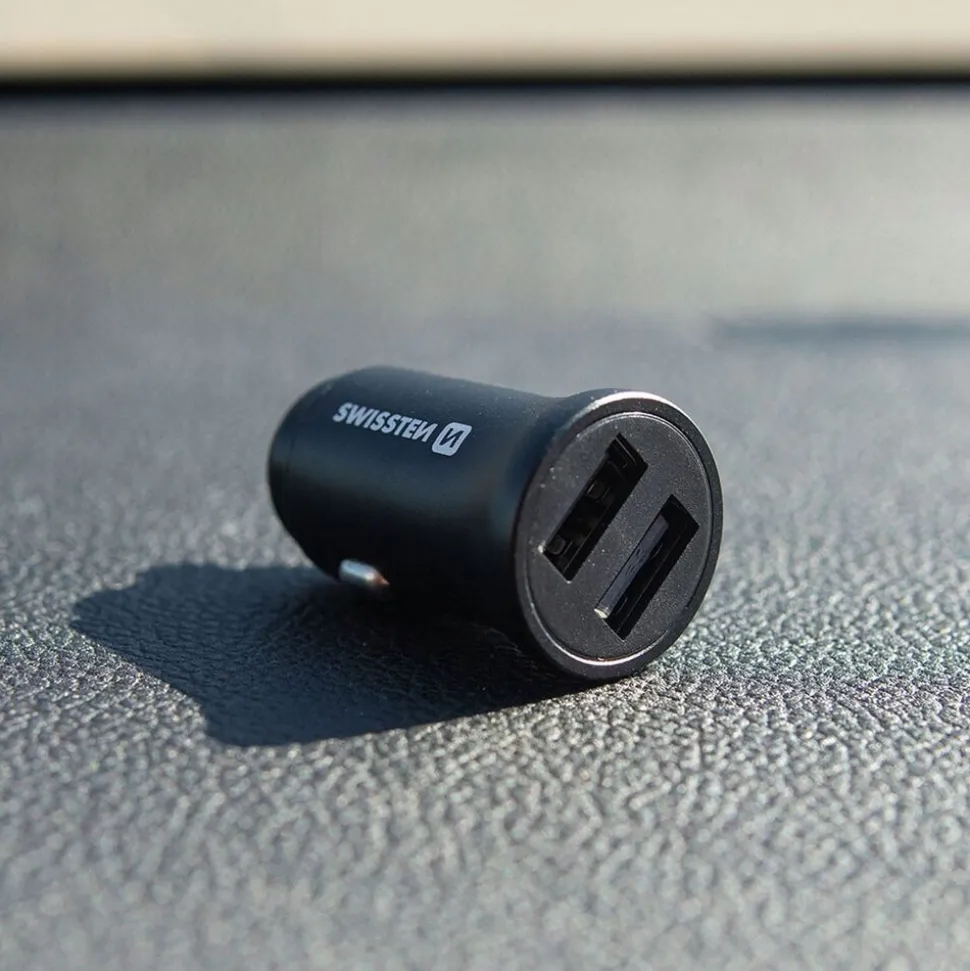 Ładowarka samochodowa Swissten, 2 x USB-A, 2,4 A