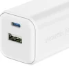 Ładowarka sieciowa Swissten GaN, USB-C PD i USB-A QC, 45 W i 18 W, biała