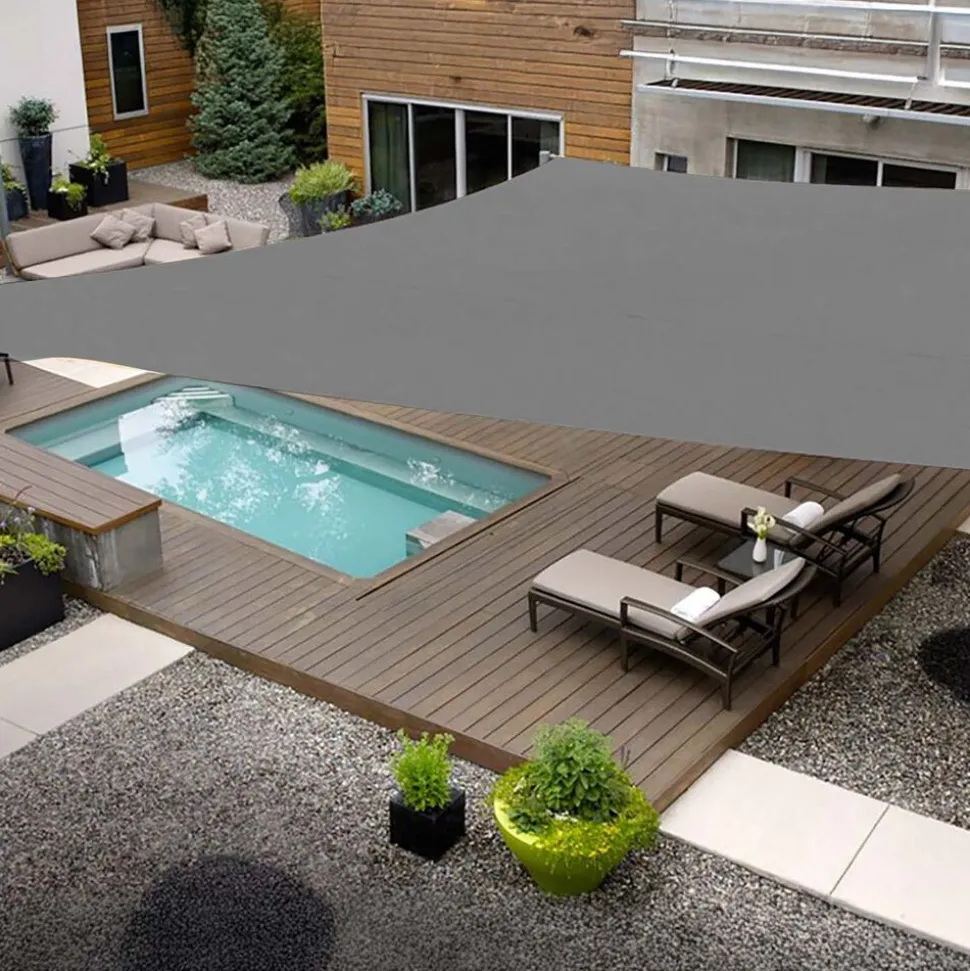 Żagiel ogrodowy przeciwsłoneczny DecoTeam Prestige, kwadrat, 3,6 x 3,6 m, szary antracyt