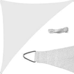 Żagiel ogrodowy przeciwsłoneczny DecoTeam Optima, trójkąt, 3,6 x 3,6 x 3,6 m, biały