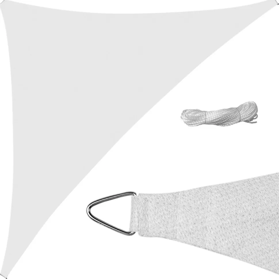 Żagiel ogrodowy przeciwsłoneczny DecoTeam Optima, trójkąt, 2,5 x 2,5 x 2,5 m, biały