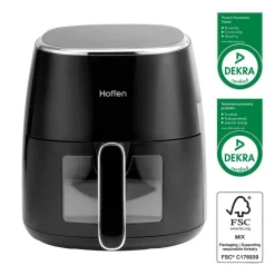 Air Fryer Frytkownica beztłuszczowa z okienkiem Hoffen, 1550 W, 5 l, czarna