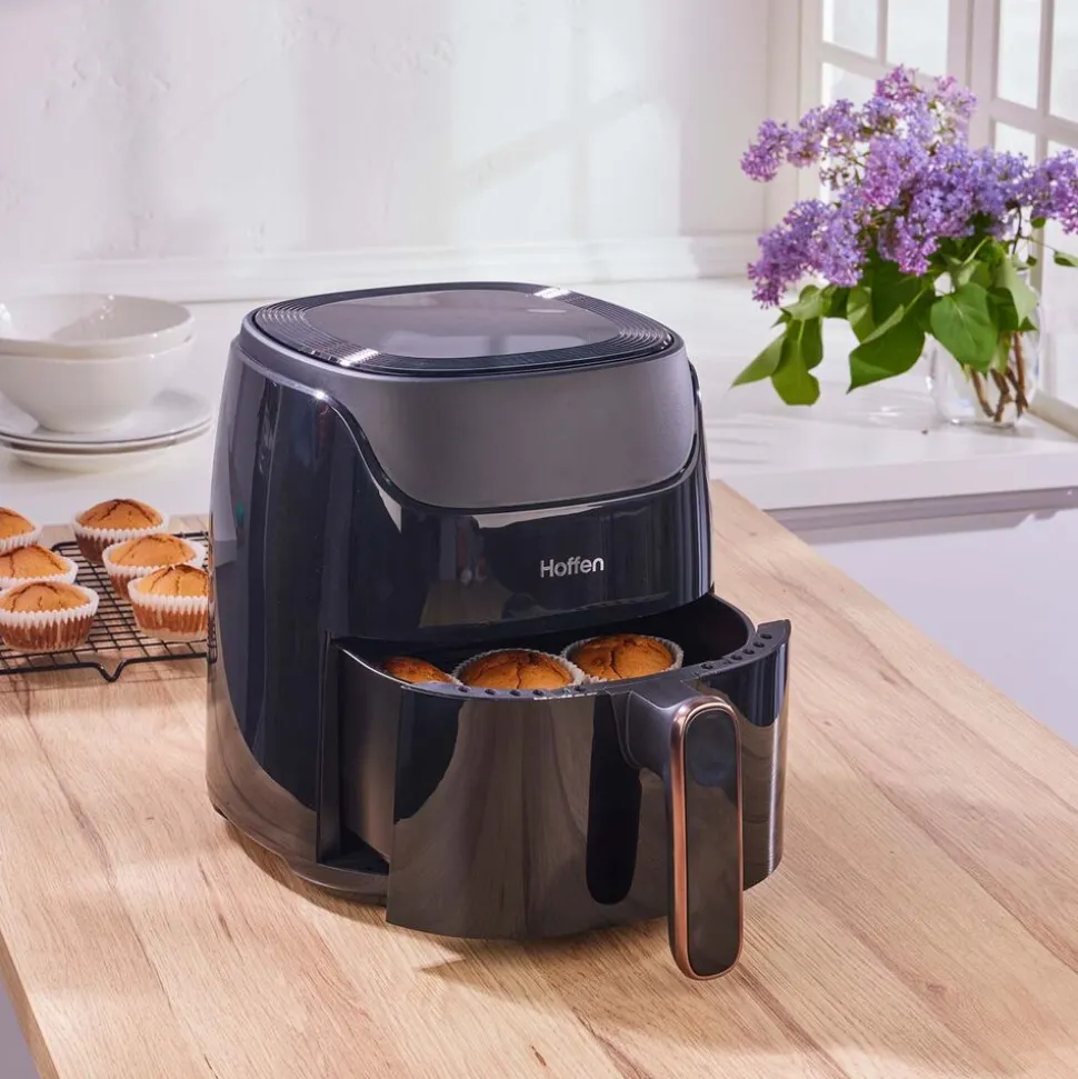 Air Fryer Frytkownica beztłuszczowa Hoffen, 1400 W, 3,8 l, czarna