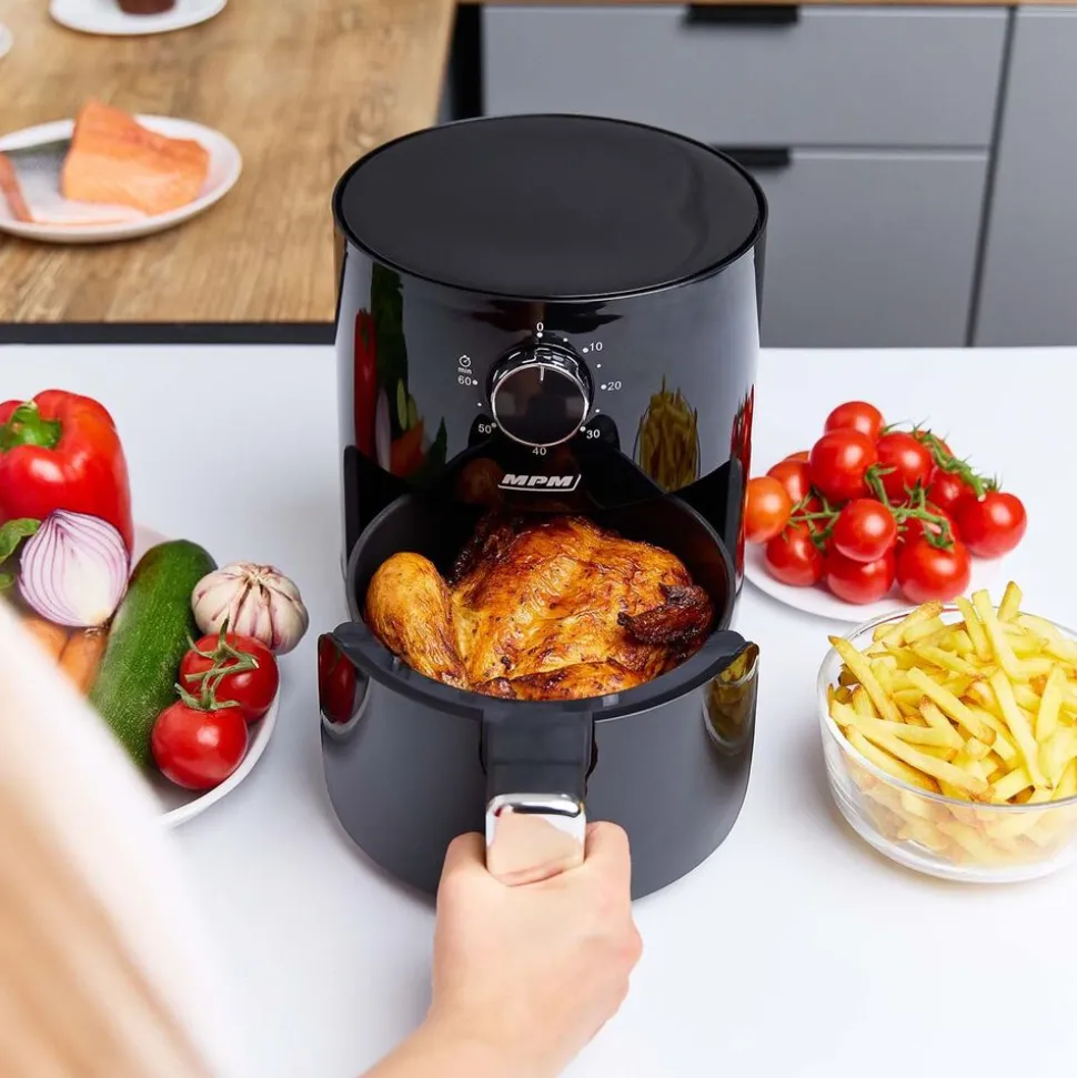 Air Fryer Frytkownica beztłuszczowa MPM MFR-12, 800 W, 2 l, czarna