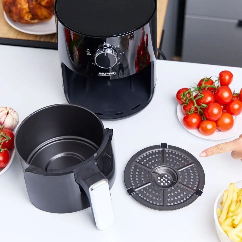 Air Fryer Frytkownica beztłuszczowa MPM MFR-12, 800 W, 2 l, czarna