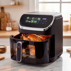 Air Fryer Frytkownica beztłuszczowa z okienkiem Hoffen, 1600-2000 W, 8 l, czarna