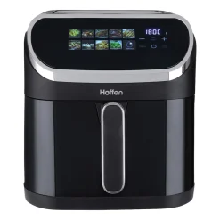Air Fryer Frytkownica beztłuszczowa z okienkiem Hoffen, 1600-2000 W, 8 l, czarna
