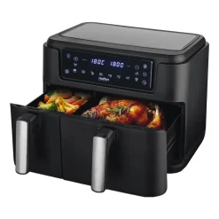 Air Fryer Frytkownica dwukomorowa Hoffen Expert, 2400 W, 3,5 l i 6 l, czarna