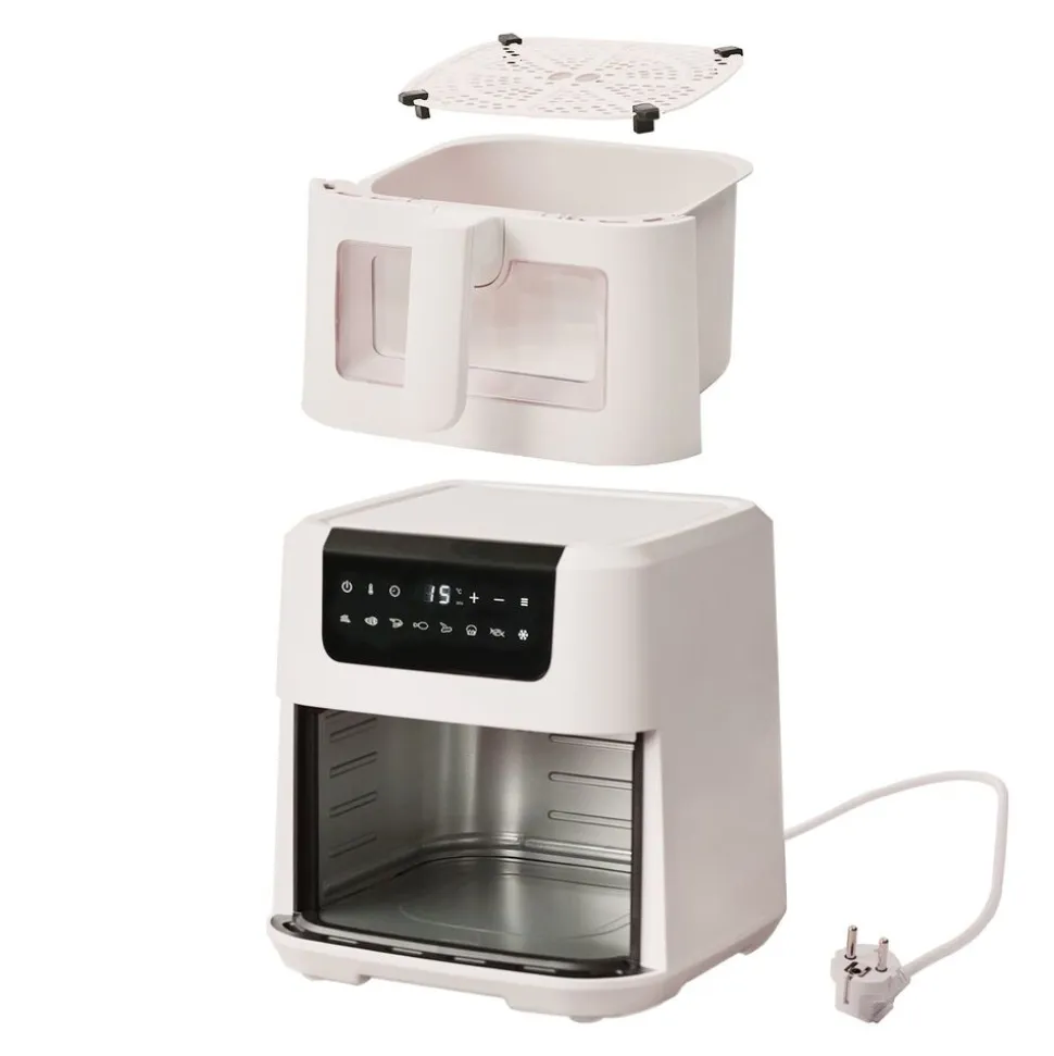 Air Fryer z okienkiem Olayks, 1500 W, 5 l, kość słoniowa