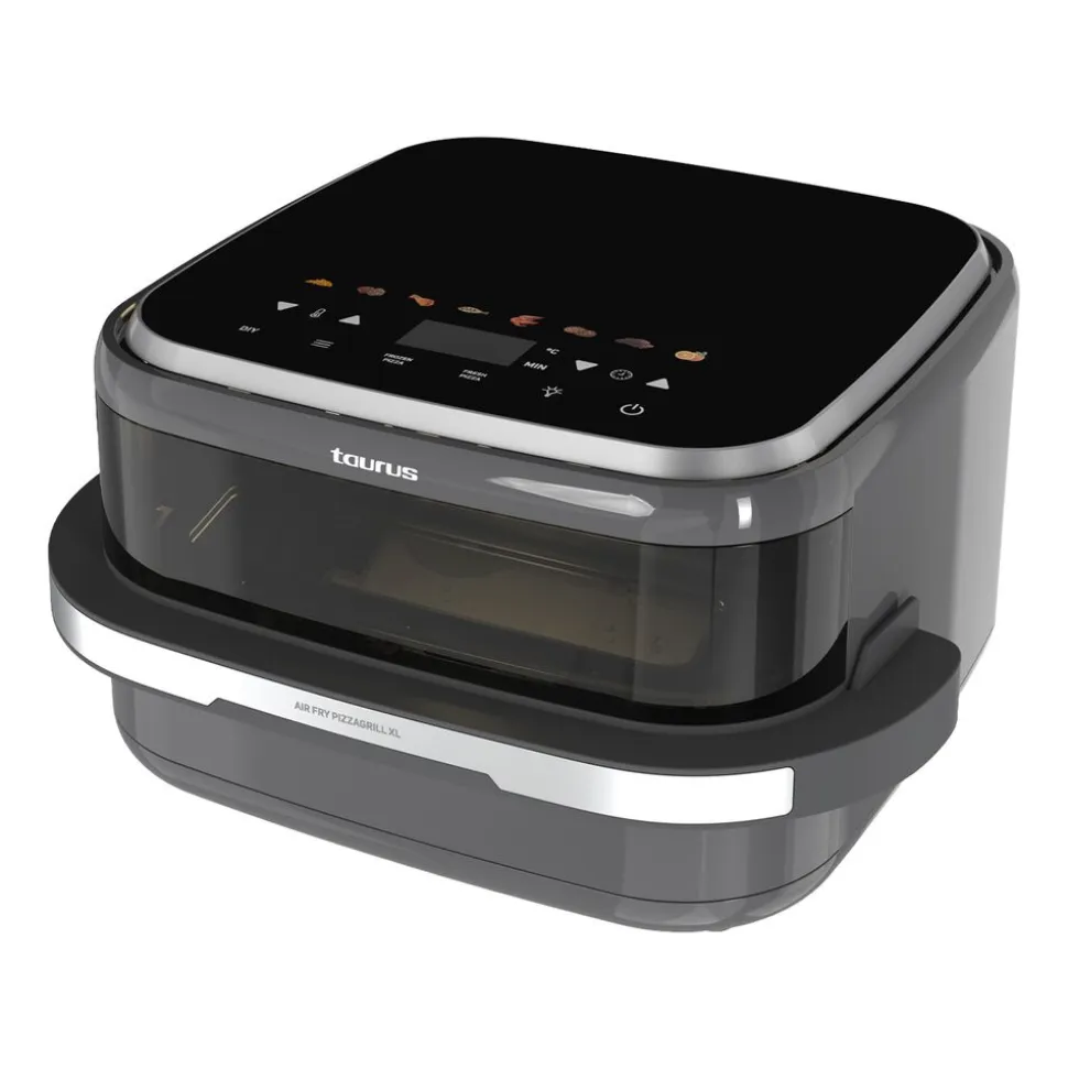 Air Fry Pizza Grill XL Taurus, 3 w 1, 2200 W, 4,2 l, czarny
