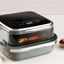 Air Fry Pizza Grill XL Taurus, 3 w 1, 2200 W, 4,2 l, czarny