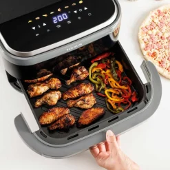 Air Fry Pizza Grill XL Taurus, 3 w 1, 2200 W, 4,2 l, czarny