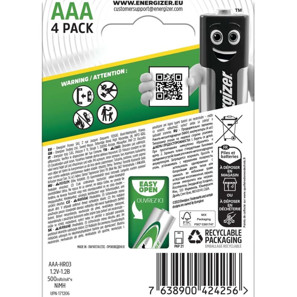 Akumulatorki Energizer Universal AAA, 4 szt