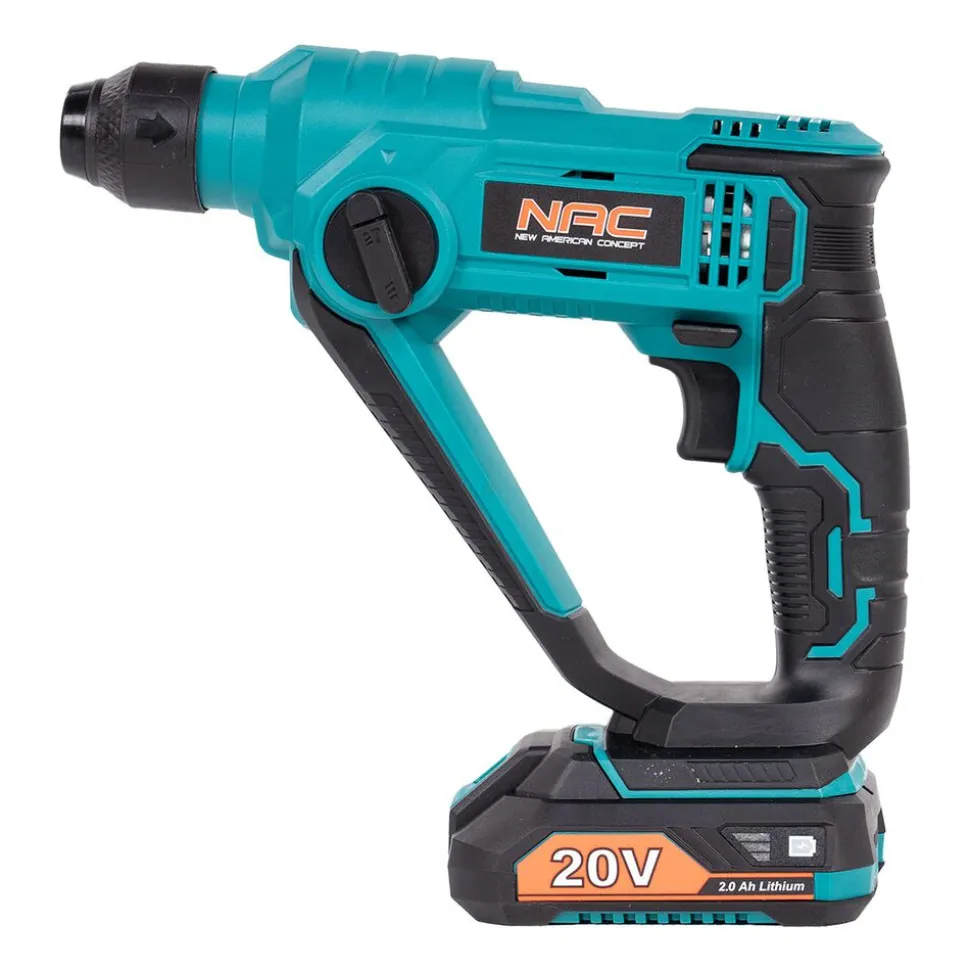 Akumulatorowa młotowiertarka NAC HE-SDS-LI-ST-20V, z SDS, z akumulatorem 2 Ah