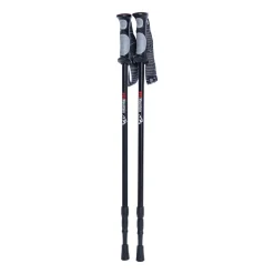 Aluminiowe kije trekkingowe HiMountain, 66-135 cm, czarno-szare