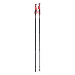 Aluminiowe kije trekkingowe HiMountain, 66-135 cm, czarno-czerwone