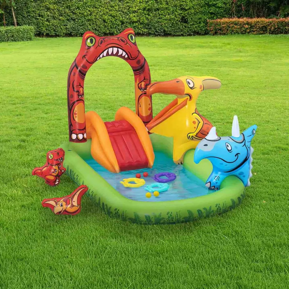 Basen dmuchany dla dzieci z placem zabaw Bestway, 241x140x137 cm, dinozaury