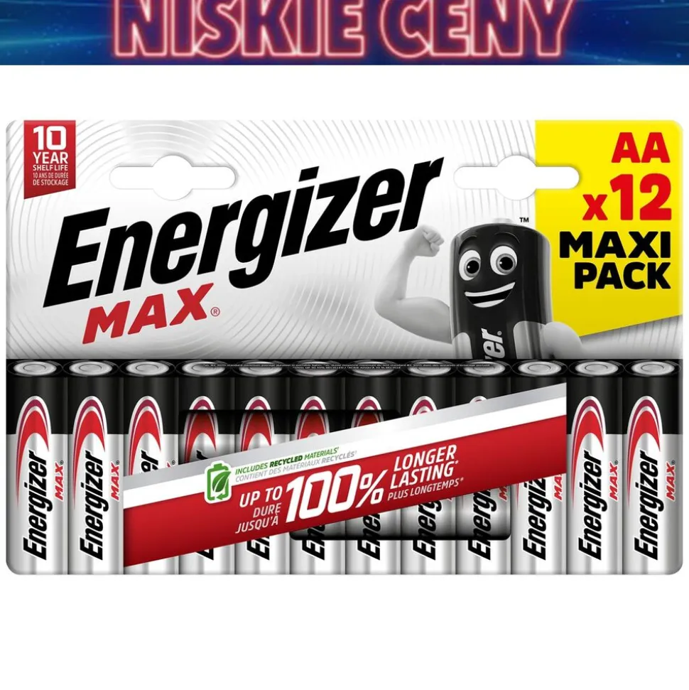 Baterie alkaliczne Energizer Max AA, 12 szt.