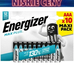 Baterie alkaliczne Energizer Max Plus AAA, 10 szt.