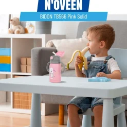 Bidon NOVEEN TB566 Pink Solid 300 ml, różowy