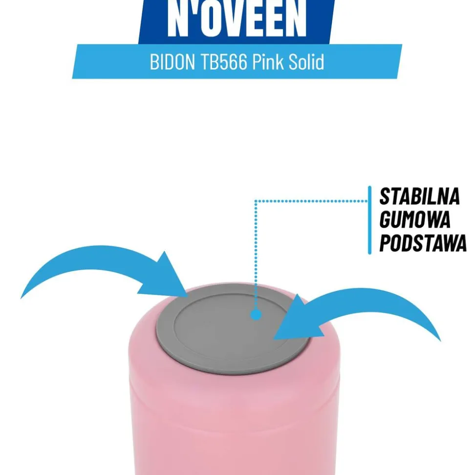 Bidon NOVEEN TB566 Pink Solid 300 ml, różowy