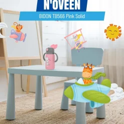 Bidon NOVEEN TB566 Pink Solid 300 ml, różowy