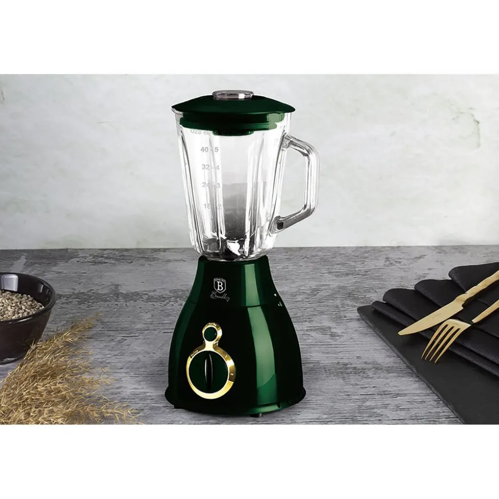 Blender kielichowy Berlingerhaus Emerald, 600 W, 1,5 l, kielich z podziałką