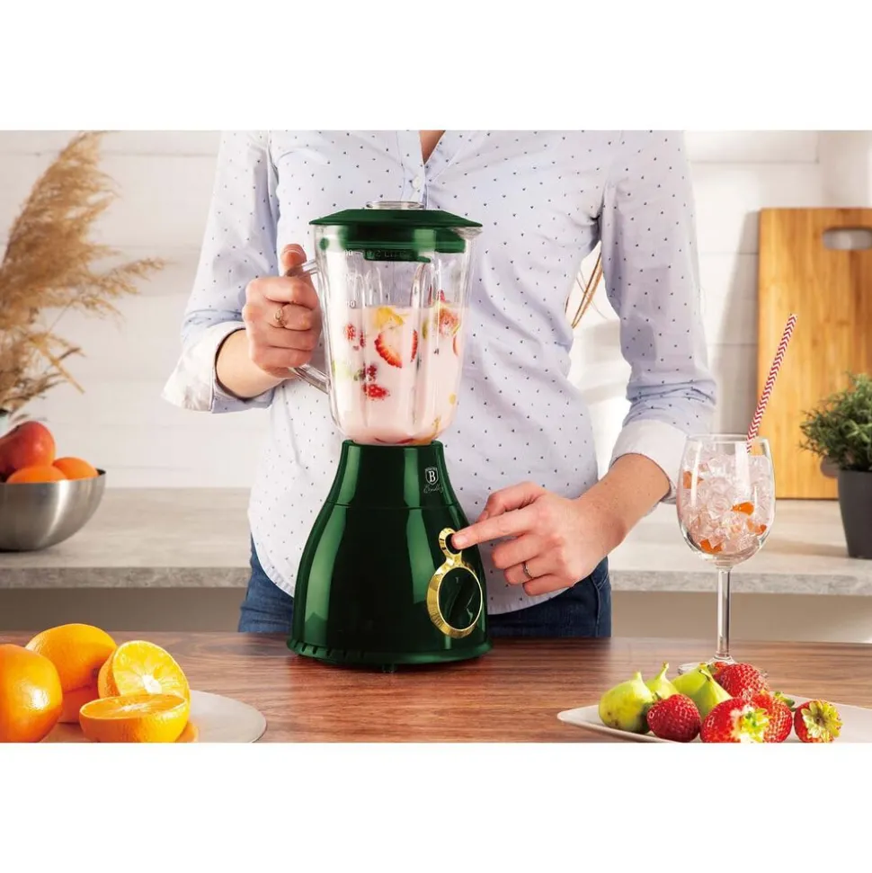 Blender kielichowy Berlingerhaus Emerald, 600 W, 1,5 l, kielich z podziałką