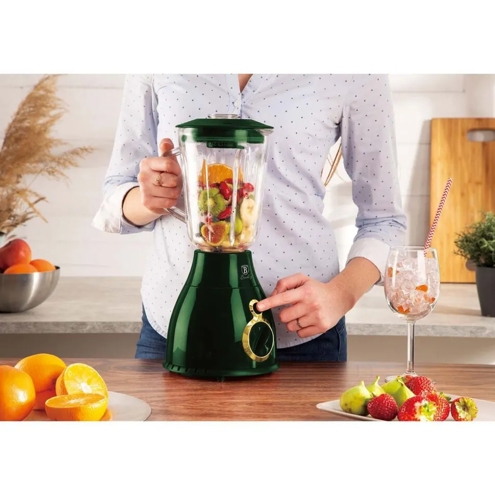 Blender kielichowy Berlingerhaus Emerald, 600 W, 1,5 l, kielich z podziałką