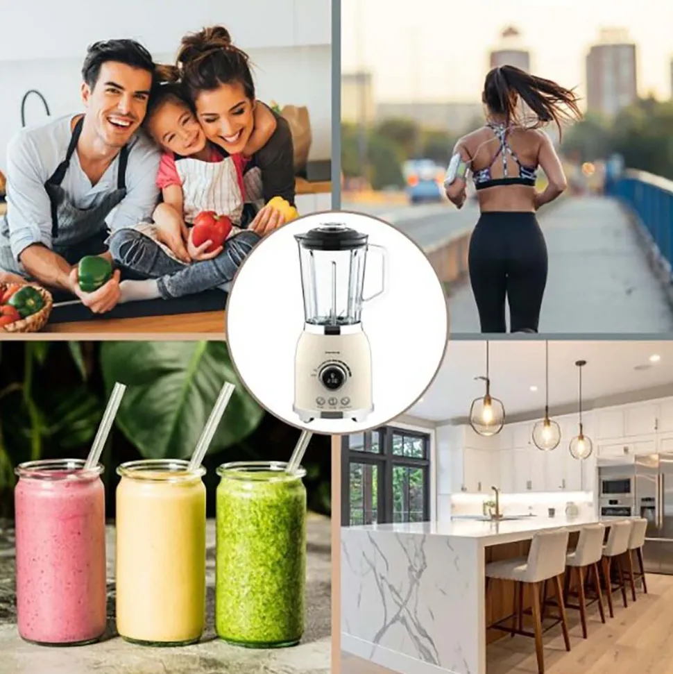 Blender kielichowy Klausberg, 600 W, 1,5 l, beżowy