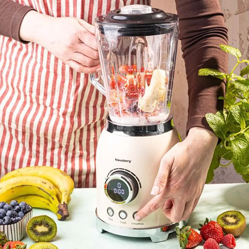 Blender kielichowy Klausberg, 600 W, 1,5 l, beżowy