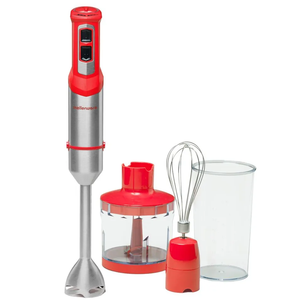 Blender Mellerware Spiro, 1000 W, z akcesoriami, czerwony
