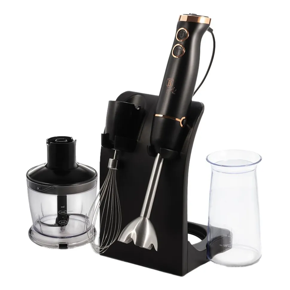 Blender ręczny BerlingerHaus Black Rose, 500 W, z akcesoriami, czarny