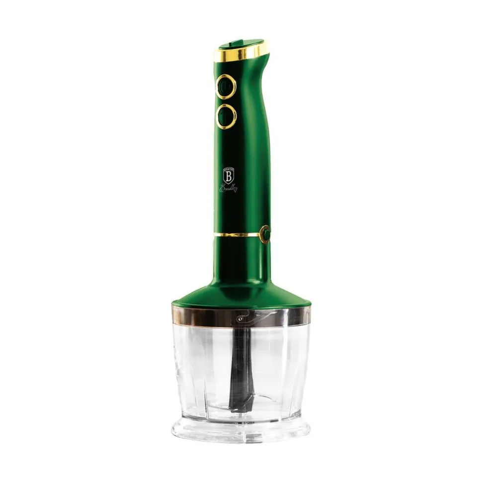 Blender ręczny BerlingerHaus Emerald, 500 W, z akcesoriami, zielony