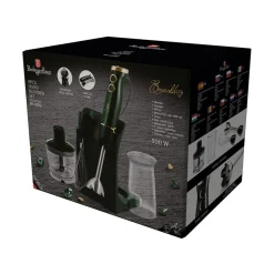 Blender ręczny BerlingerHaus Emerald, 500 W, z akcesoriami, zielony