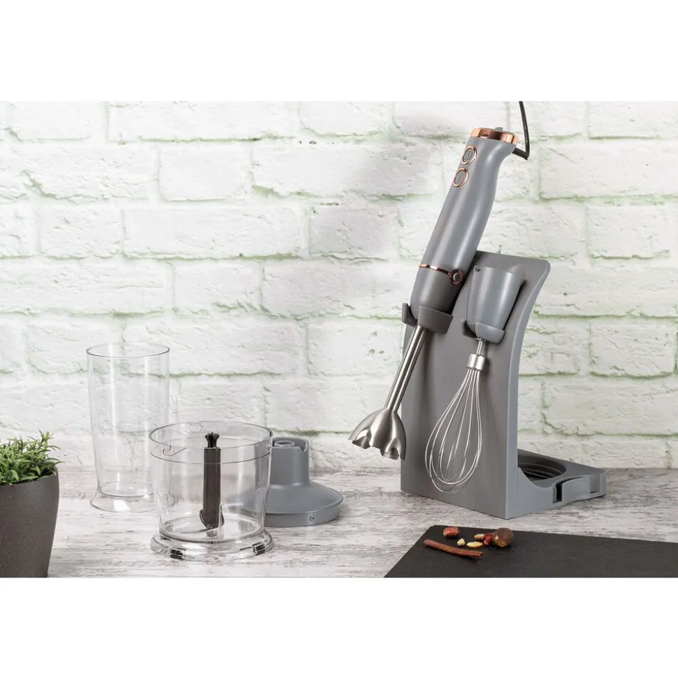Blender ręczny BerlingerHaus Moonlight, 500 W, z akcesoriami, srebrny