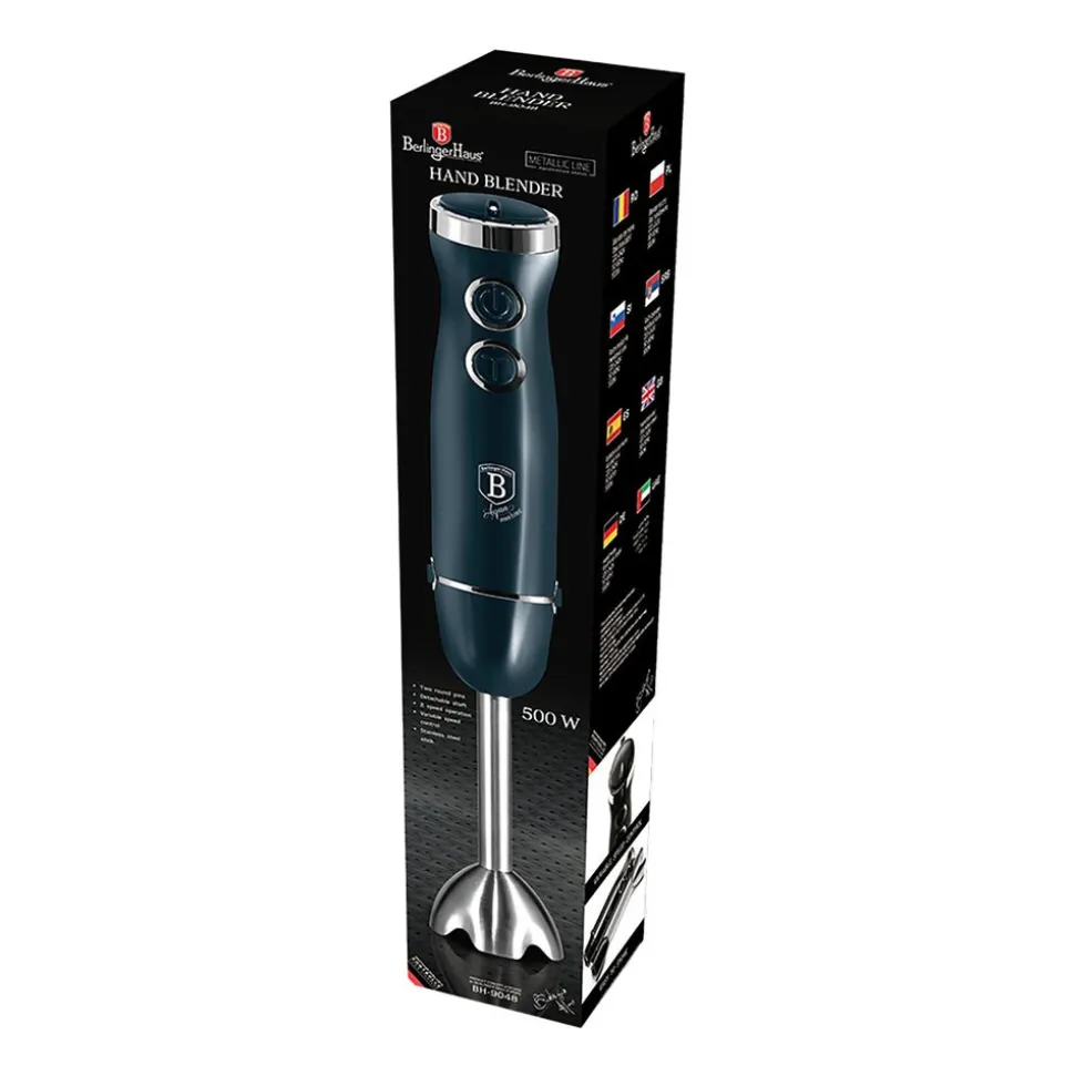 Blender ręczny BerlingerHaus Aquamarine, 500 W, funkcja Turbo, niebieski
