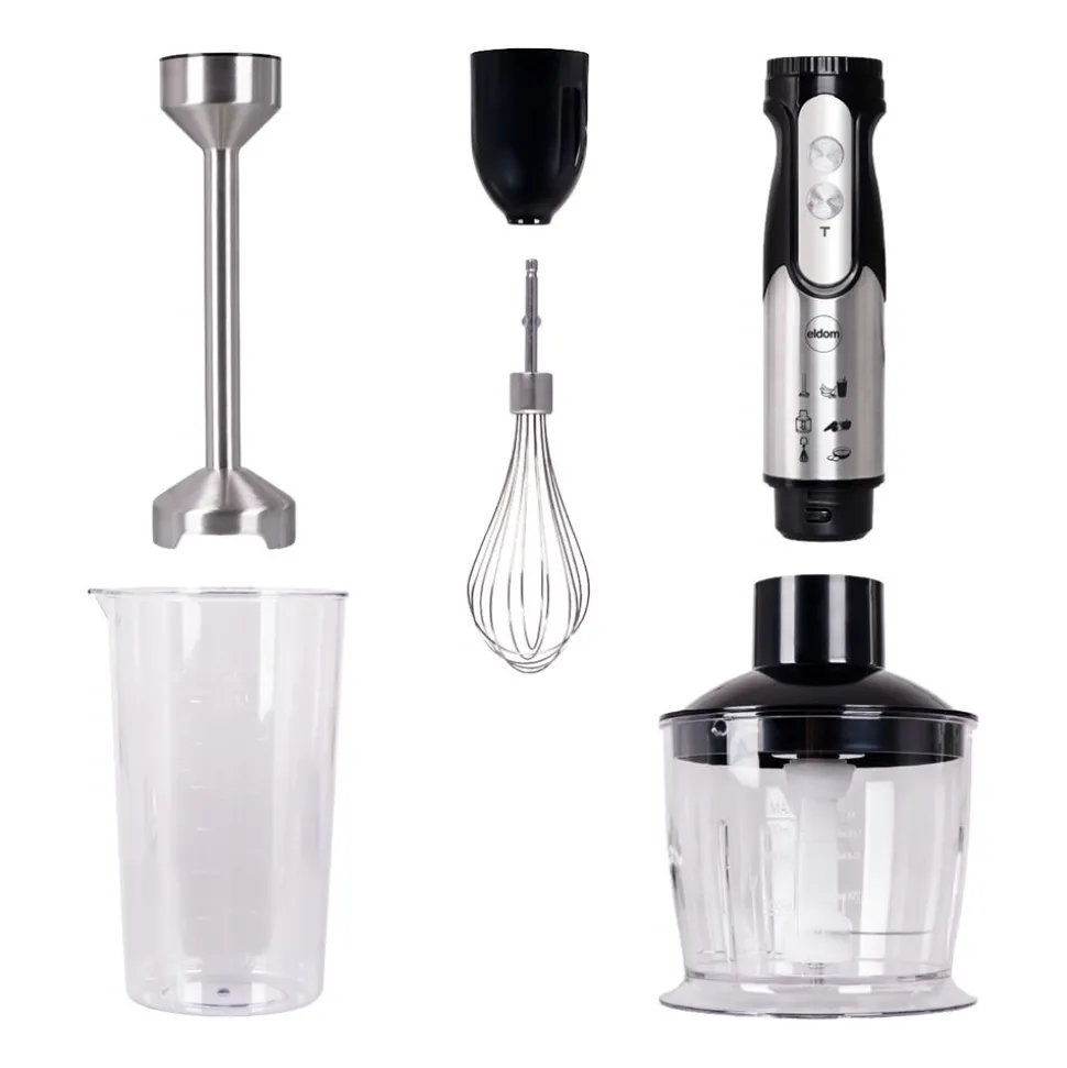 Blender ręczny 3 w 1 Eldom BL250, z akcesoriami, 800-1200 W, czarny