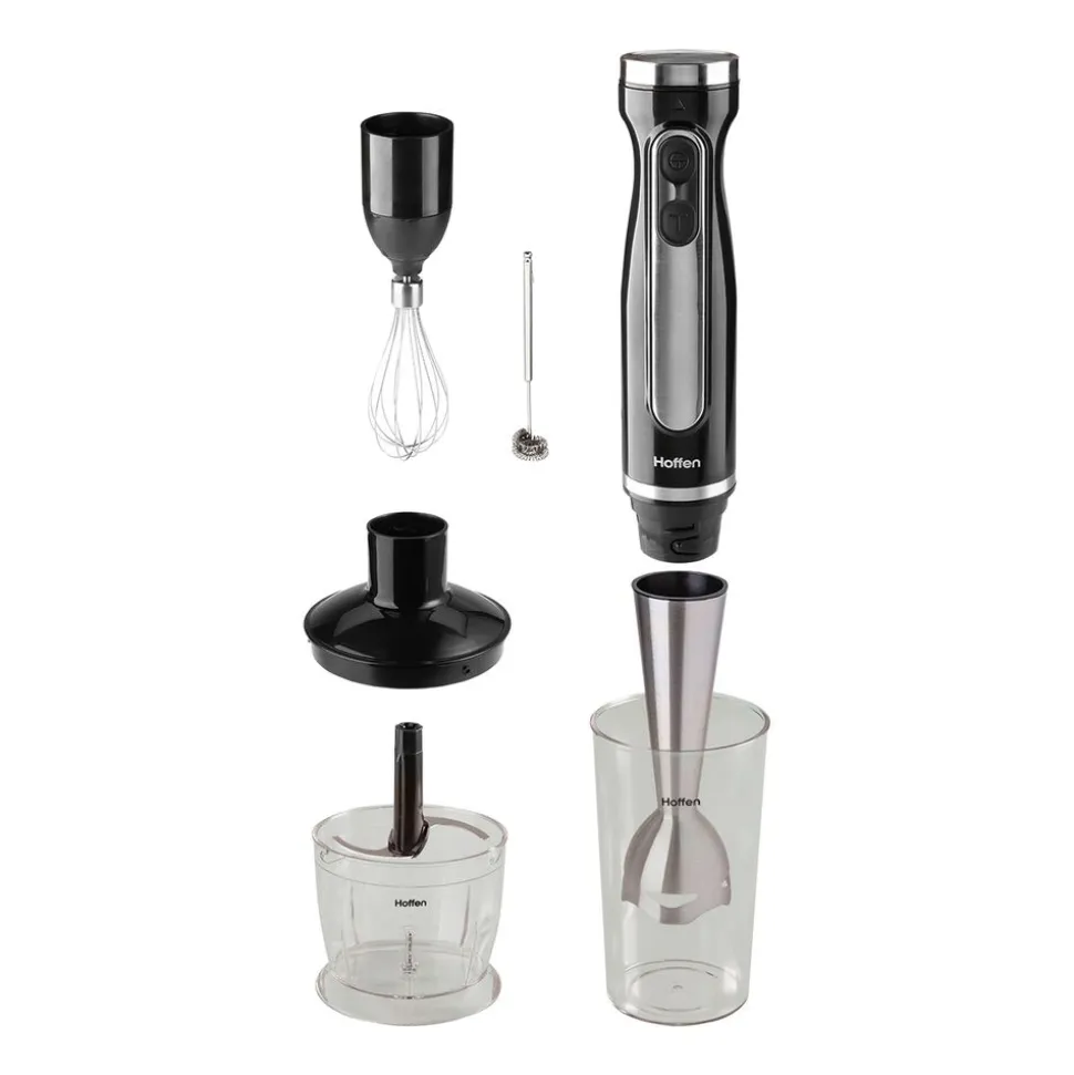 Blender ręczny 4 w 1 Hoffen, 1200 W, 4 końcówki, czarny