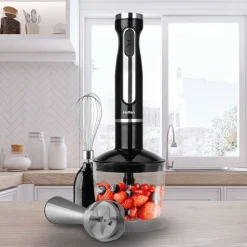 Blender ręczny 3 w 1 Hoffen, z akcesoriami, 1200 W, czarny