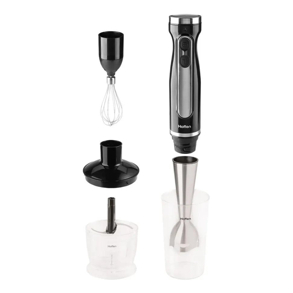 Blender ręczny 3 w 1 Hoffen, z akcesoriami, 1200 W, czarny