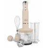 Blender ręczny 4 w 1 Huslog QuickBlend, 700 W, 4 końcówki, kremowy