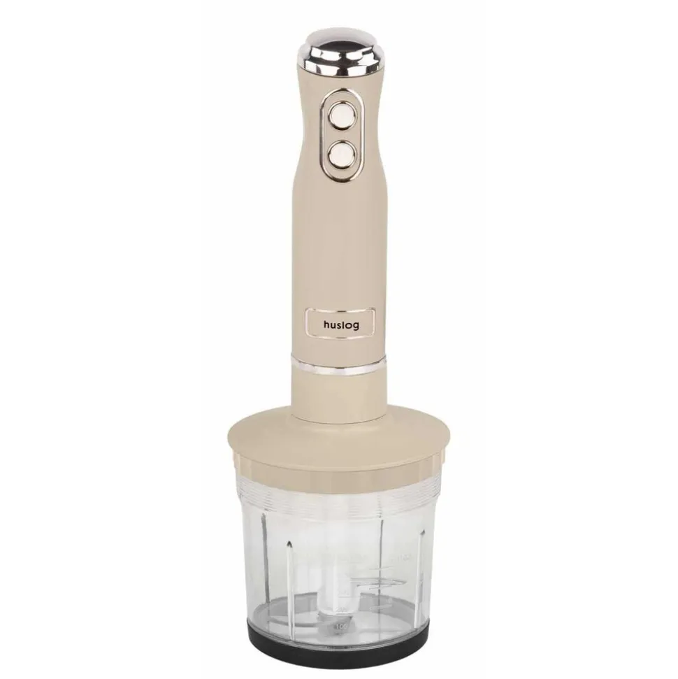Blender ręczny 4 w 1 Huslog QuickBlend, 700 W, 4 końcówki, kremowy
