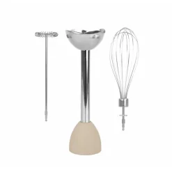 Blender ręczny 4 w 1 Huslog QuickBlend, 700 W, 4 końcówki, kremowy