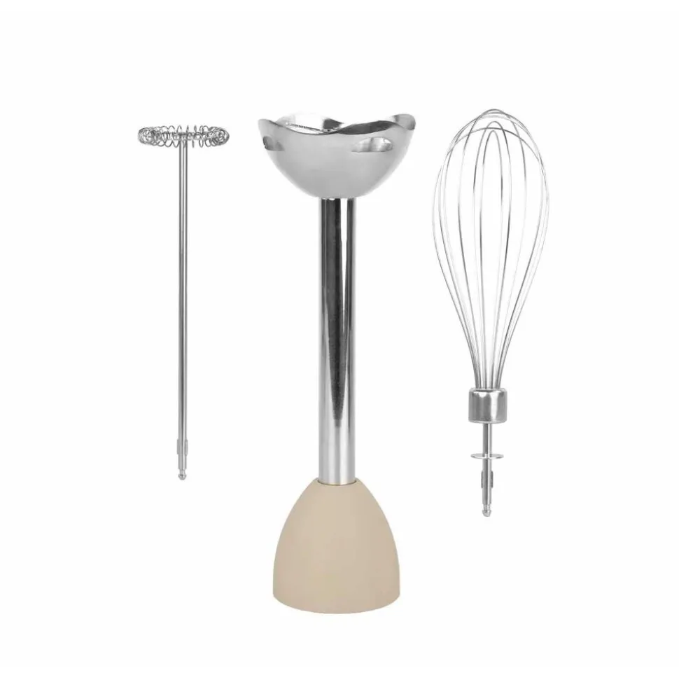 Blender ręczny 4 w 1 Huslog QuickBlend, 700 W, 4 końcówki, kremowy